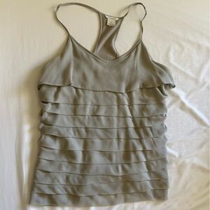 Gray Sleeveless Layered Blouse